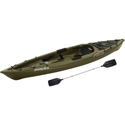 Sun Dolphin Journey 12 ft. SS Fishing Kayak with Paddle, Olive at ...