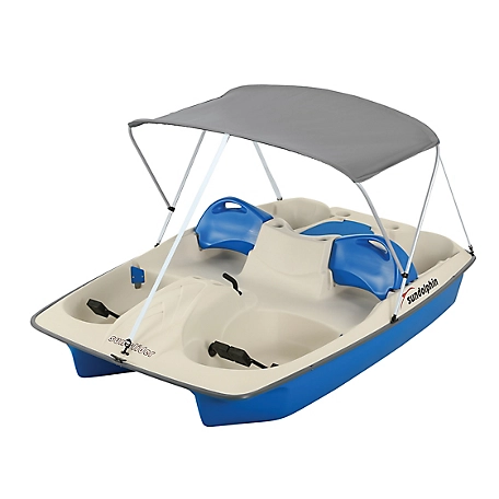 Sun Dolphin 5-Person Sun Slider Pedal Boat with Canopy, Blue, 96 in. L x 65 in. W, 545 lb. Capacity