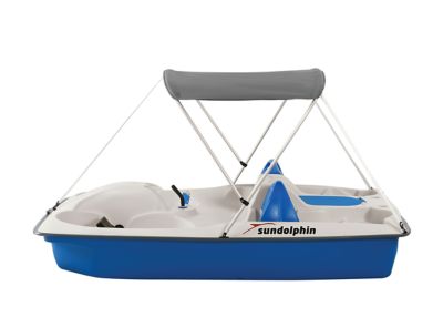 Image showing  5-Person Sun Slider Pedal Boat with Canopy, Blue, 96 in. L x 65 in. W, 545 lb. Capacity