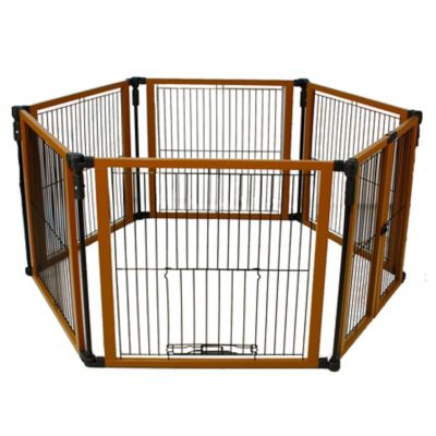 Image showing  Perfect Fit Pet Gate, Wood/Wire, 26-1/2 in.