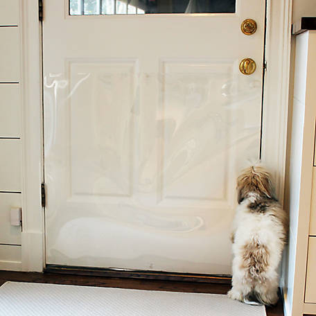 Cardinal Pet Door Shield Clear 33 In, Dog Scratching Sliding Glass Door