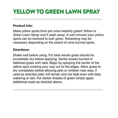 Image showing  Yellow to Green Lawn Spray, 32 oz.