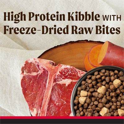 Image showing  Backcountry Grain Free Dry Adult Dog Food Kibble With Freeze Dried Raw Pieces, Great Plains Red Recipe