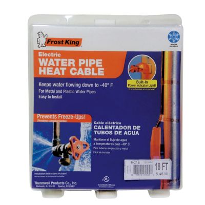Frost King 18 ft. Automatic Electric Water Pipe Heat Cable Kit, HC18A