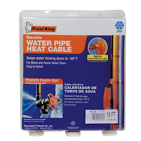 Frost King 18 ft. Automatic Electric Water Pipe Heat Cable Kit, HC18A