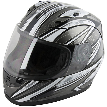 Raider Octane Full-Face Helmet, Silver/Black, Small