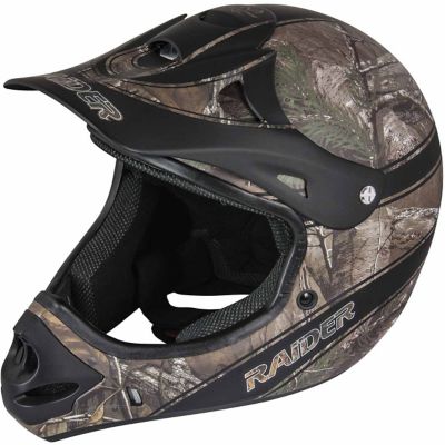 Raider Youth Ambush MX Helmet, Large, Realtree Xtra Camo