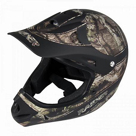 Raider Adult Ambush MX Helmet, Mossy Oak, Small