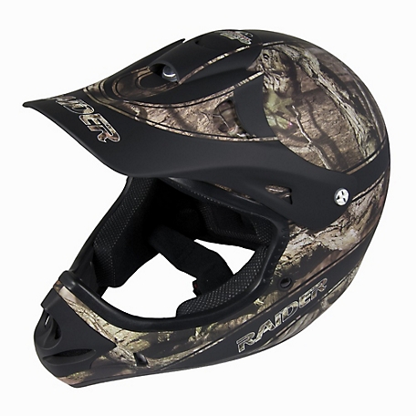 Raider Adult Ambush MX Helmet, Mossy Oak, Large