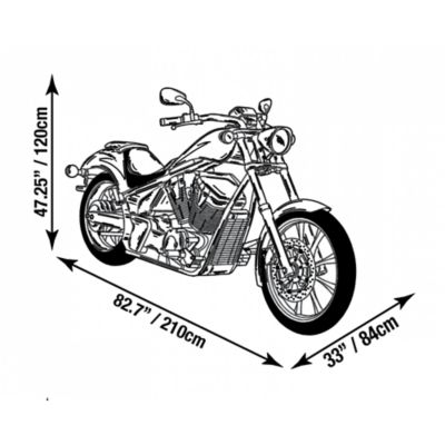 Image showing  DT Series Motorcycle Cover, Large - 85 in.L x 45 in.W x 45 in.H