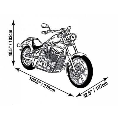 Image showing  DT Series Motorcycle Cover, Extra Large - 113 in.L x 45 in.W x 45 in.H