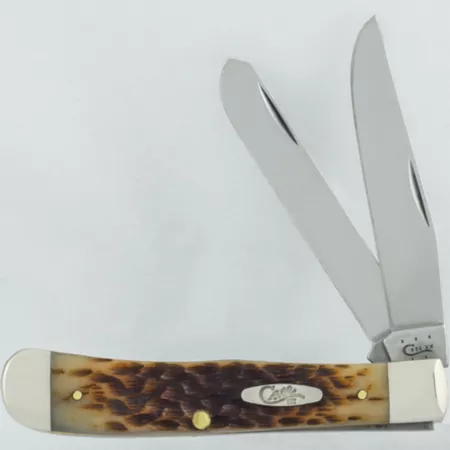 Case Cutlery 3.25 in Bone Trapper Knife Amber Knives