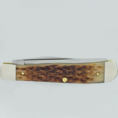 Image showing  3.25 in. Bone Trapper Knife, Amber