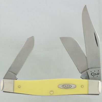 Case Cutlery 3.3 in. Smooth Synthetic CS Large Stockman Knife, Yellow