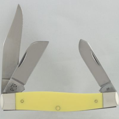 Image showing  3.3 in. Smooth Synthetic CS Large Stockman Knife, Yellow