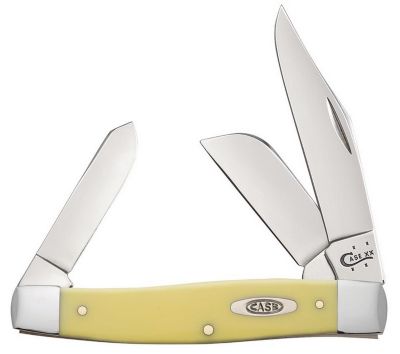 Image showing  3.3 in. Smooth Synthetic CS Large Stockman Knife, Yellow
