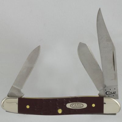 Case Cutlery 2.25 in. Jigged Synthetic Medium Stockman Pocket Knife, Brown