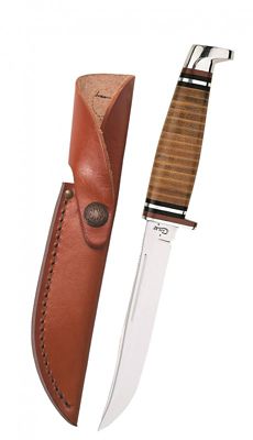 Case Cutlery 5 in. Stainless-Steel Fixed Blade Knife with Leather Sheath