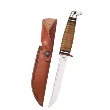 Case Cutlery 5" Stainless Steel Fixed Blade Knife with Leather Sheath Knives