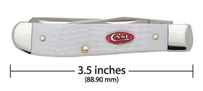 Image showing  2.7 in. Jigged Mini Trapper Pocket Knife, White