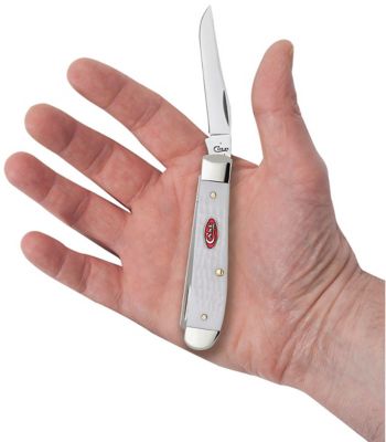 Image showing  2.7 in. Jigged Mini Trapper Pocket Knife, White