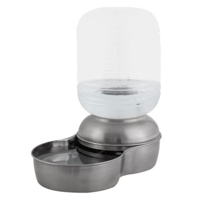 Image showing  16-Cup Replendish Non-Skid Stainless Steel Pet Waterer, Small