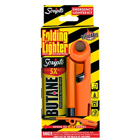 Scripto Folding Utility Lighter with Butane Emergency Kit