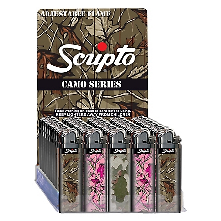 Scripto Camo Pocket Lighters, 2-Pack