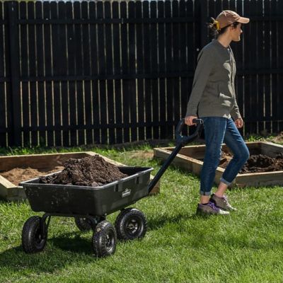 Image showing  5 cu. ft. 800 lb. Capacity Towable Poly Dump Cart