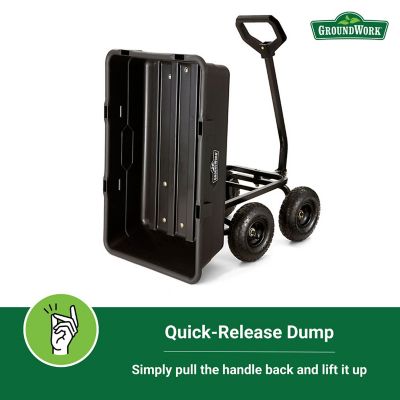 Image showing  5 cu. ft. 800 lb. Capacity Towable Poly Dump Cart