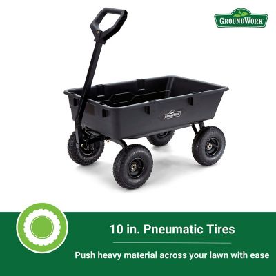 Image showing  5 cu. ft. 800 lb. Capacity Towable Poly Dump Cart
