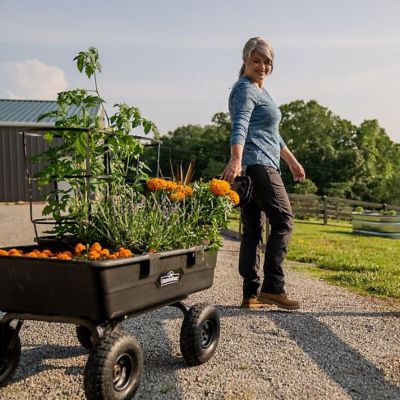 Image showing 9 th GroundWork 5 cu. ft. 800 lb. Capacity Towable Poly Dump Cart