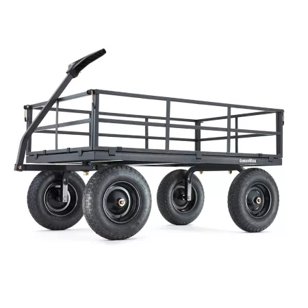 GroundWork 12 cu Heavy-duty towable utility cart with a capacity of 1 400 lb ft. Garden Carts