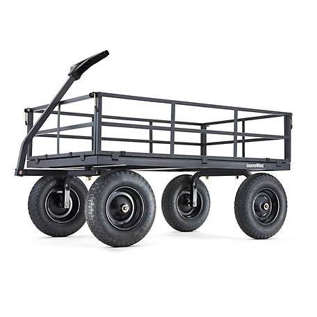 GroundWork 12 cu. ft. 1,400 lb. Capacity Heavy-Duty Towable Utility Cart