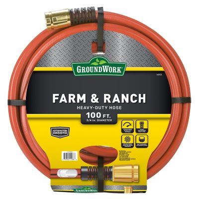 GroundWork 3/4 in. x 100 ft. Heavy-Duty Farm and Ranch Hose