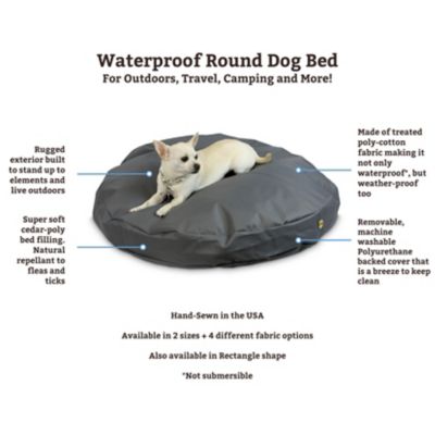 Image showing  Waterproof Round Pillow Dog Bed
