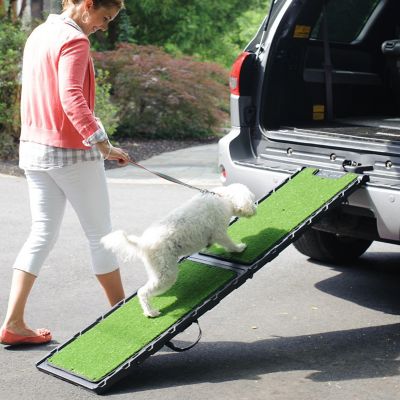Image showing  Natural-Step Pet Ramp for Dogs Up to 250 lb., 72 in., Green Grass
