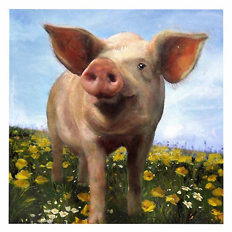 Crestview Collection Pig Out Canvas Wall Art, 40 in. x 40 in.