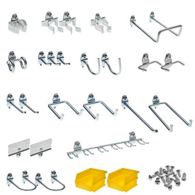 Triton Products 26 pc. Hook and Bin Assortment for 1/8 In. and 1/4 In. Pegboard