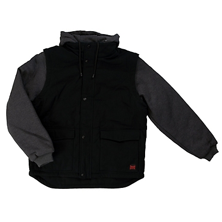 Tough Duck Men's Zip-Off Sleeve Jacket, 10 oz. Fabric Size, 6 oz. Body Lining, 4 oz. Sleeve Lining