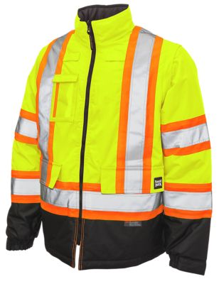 Mens Hi Viz Vis High Visibility Jacket Vest Safety Work Zipper Waistcoat Coats 