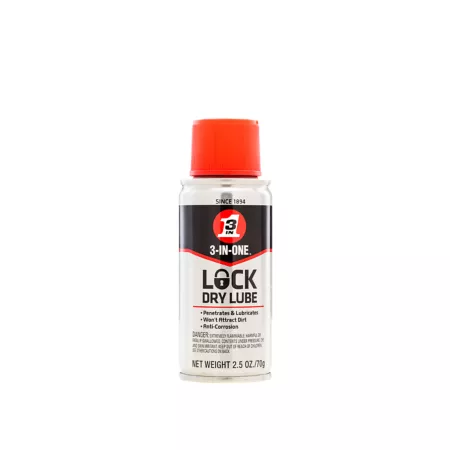 3-in-one 2.5 oz Lock Dry Lube dry lubricant to penetrate deep and lubricate stuck locks makes locks operate easier Automotive Lubricants