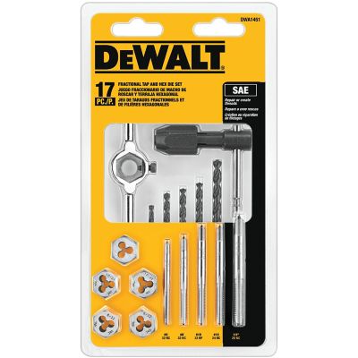 DeWALT DWA1451 Fractional Tap and Die Set, 17 pc.