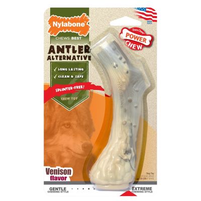 Nylabone Medium Power Chew Antler Venison Dog Chew Toy