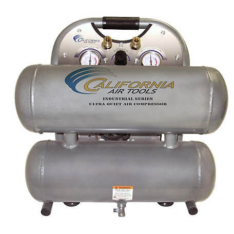 California Air Tools 1 HP 4.6 gal. Ultra Quiet and Oil-Free Aluminum Twin Tank Industrial Air Compressor