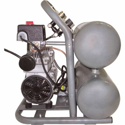 Image showing 3 th California Air Tools 1 HP 4.6 gal. Ultra Quiet and Oil-Free Aluminum Twin Tank Industrial Air Compressor