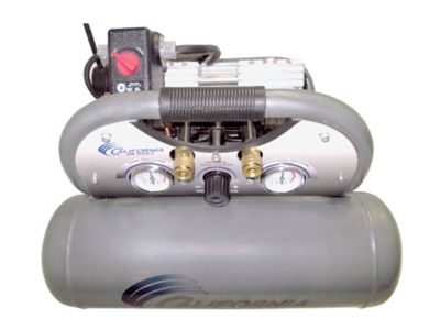 Image showing 4 th California Air Tools 1 HP 4.6 gal. Ultra Quiet and Oil-Free Aluminum Twin Tank Industrial Air Compressor
