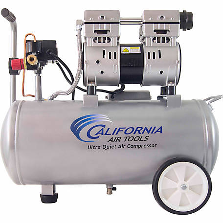 California Air Tools 8010 Ultra Quiet & Oil-Free 1.0 HP, 8.0 gal. Steel ...