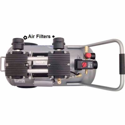 Image showing  2 HP 15 gal. Ultra Quiet and Oil-Free Steel Tank Air Compressor