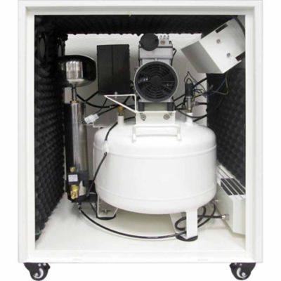 Image showing  1 HP 8 gal. Ultra Quiet Oil-Free Steel Tank Air Compressor with Air Dryer